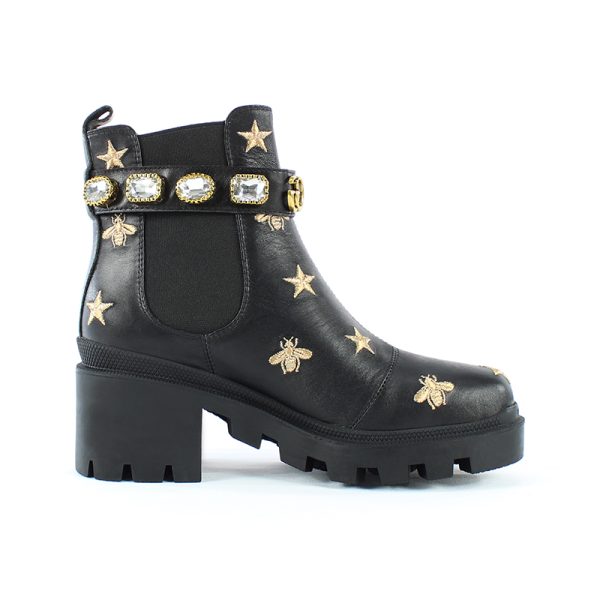 Botas Gucci negras con abejitas - Imagen 4