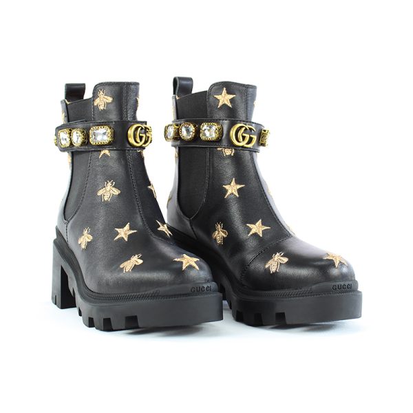 Botas Gucci negras con abejitas