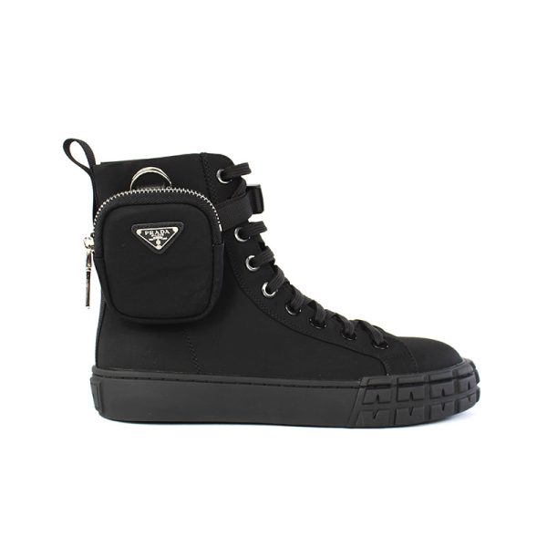 Tenis Prada Altos Wheel Re Nylon Negros